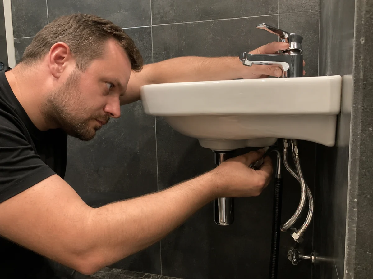 Установка смесителя — работа мастера