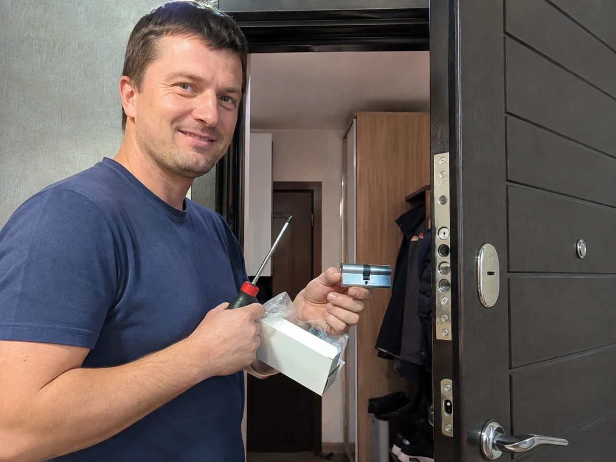 Замена личинки замка — работа мастера